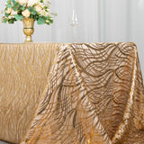 Create Unforgettable Moments with the Gold Wave Mesh Tablecloth